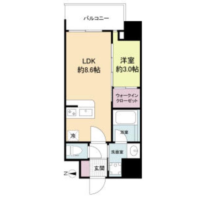 セレニテ新大阪グランデ シュッド(1LDK/9階)の間取り写真