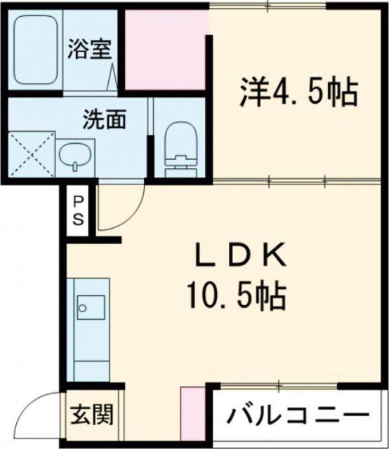 RUHE梅田(1LDK/2階)の間取り写真
