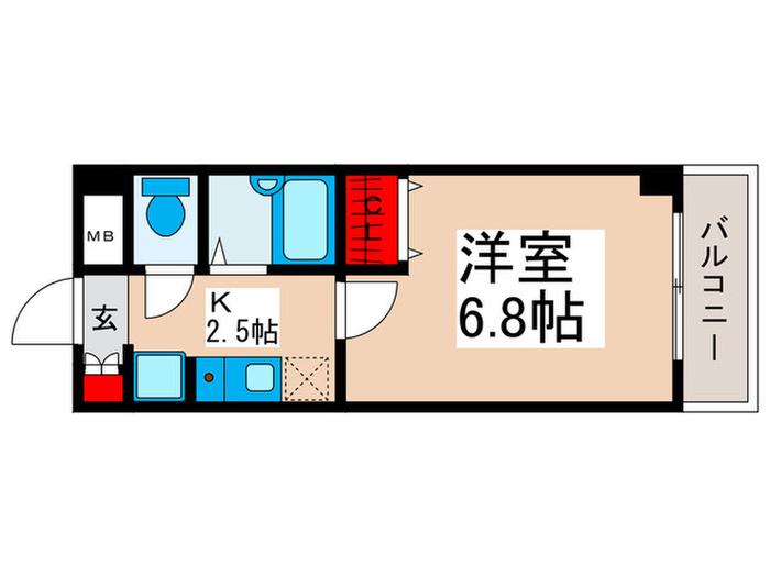 S-FORT舞浜(1K/3階)の間取り写真