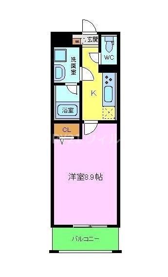 グランステージ金岡(1K/1階)の間取り写真