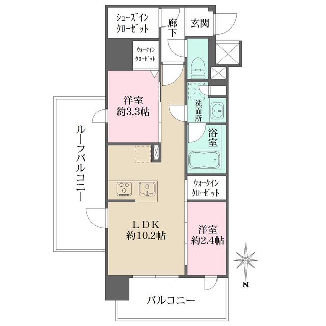 シーズンフラッツ杉並井草(2LDK/7階)の間取り写真