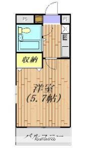 クリオ星川壱番館(1K/3階)の間取り写真