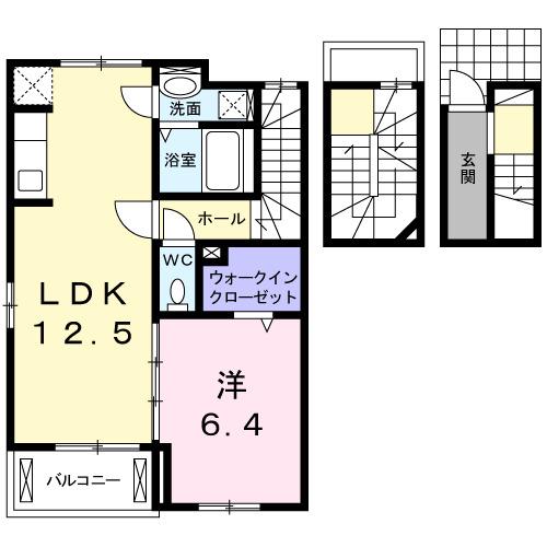 サンライズ・ゼファー(1LDK/3階)の間取り写真