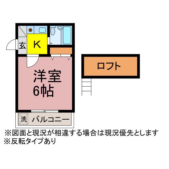 ガーデンコート小池第3(1K/2階)の間取り写真