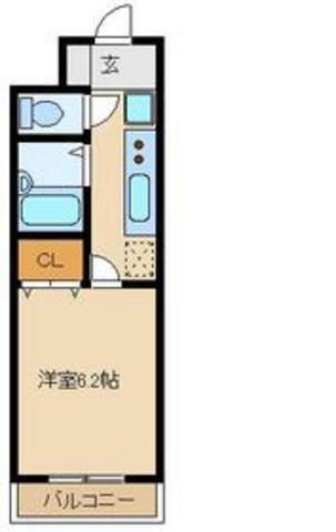 ドミール上福岡(1K/1階)の間取り写真