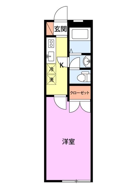上越新幹線 長岡駅 車で17分 2階建 築26年(1K/1階)の間取り写真