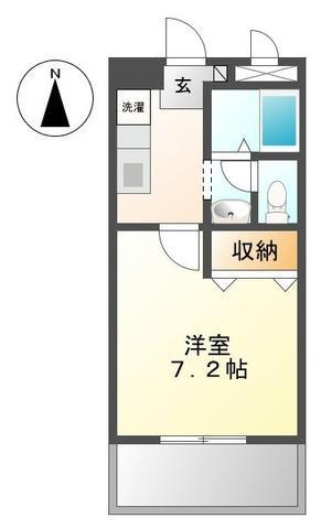 エスポアタカスギ(1K/2階)の間取り写真