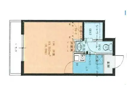 シップスイン石巻 A棟(1K/3階)の間取り写真