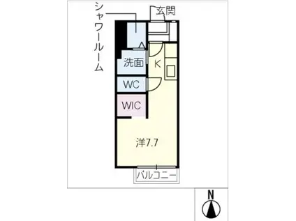 ドミート大金(ワンルーム/2階)の間取り写真