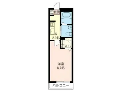 東邦レジデンス(1K/2階)の間取り写真