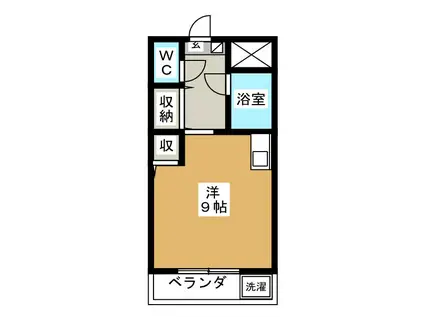 ジュネパレス新松戸第30(ワンルーム/4階)の間取り写真