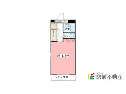 クレッセント駅前(ワンルーム/4階)の間取り写真