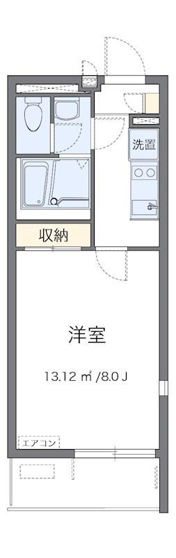 レオネクストシェル都Ⅵ(1K/3階)の間取り写真