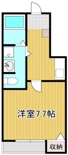 クレフラスト鳥神町(1K/1階)の間取り写真