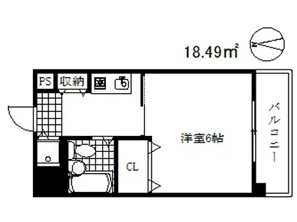 ダンディライオン灘(1K/4階)の間取り写真