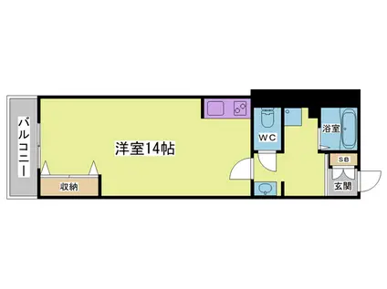 メゾンALL-IN(ワンルーム/1階)の間取り写真