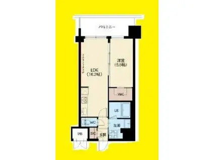 グランカーサ新大阪サウス(1LDK/5階)の間取り写真