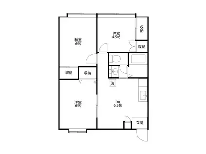 レトワール青山(3DK/2階)の間取り写真