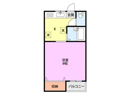 ピュアメイト(1K/1階)の間取り写真