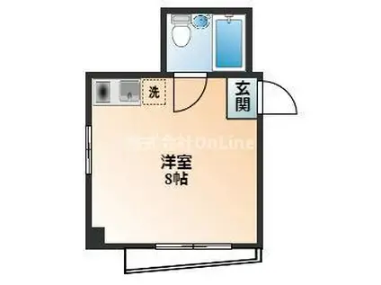 永和ビル(ワンルーム/3階)の間取り写真