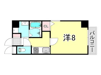 ジュネス六甲.ANNEX(1K/2階)の間取り写真