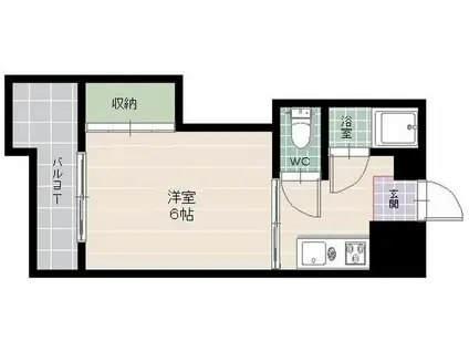 アベニュー大楠(1K/5階)の間取り写真