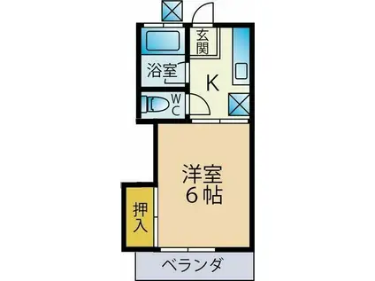 アビタシオン小池(1K/1階)の間取り写真