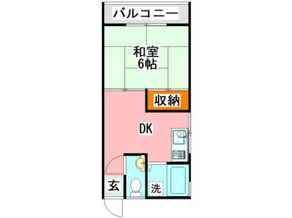 ドリーム古川(1DK/1階)の間取り写真