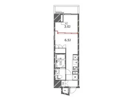 GENOVIA四谷三丁目GREEN VEIL(1K/5階)の間取り写真