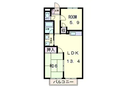 サンクチュアリ(3DK/1階)の間取り写真