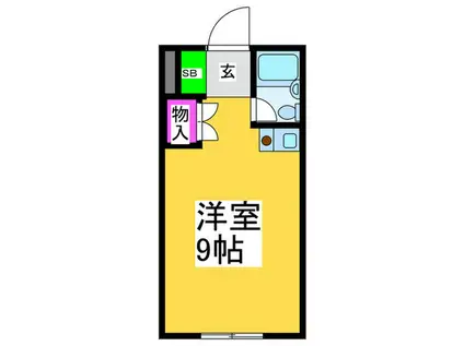 アーバンコート玉造(ワンルーム/2階)の間取り写真