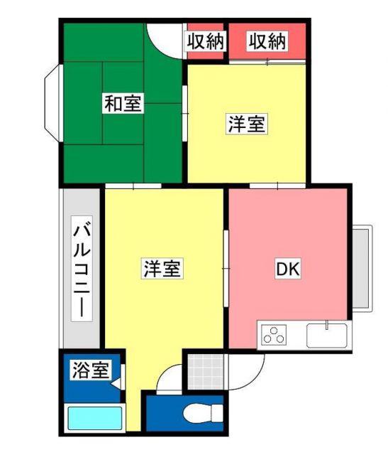 メゾン沖村(3DK/2階)の間取り写真