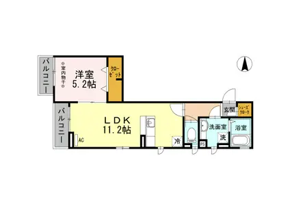 ステラカーサ(1LDK/3階)の間取り写真