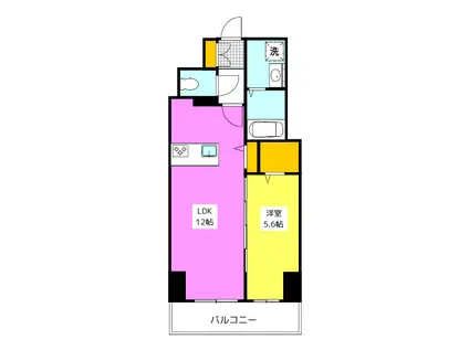 ル・シエール清水(1LDK/12階)の間取り写真