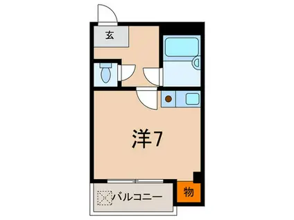 六甲参番館(ワンルーム/3階)の間取り写真
