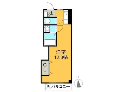 SINAJYURIME GREEN(ワンルーム/4階)の間取り写真