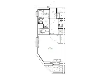 GENOVIA学芸大学(1K/2階)の間取り写真