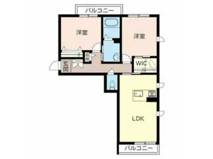 イーストグランテージ(2LDK/2階)の間取り写真