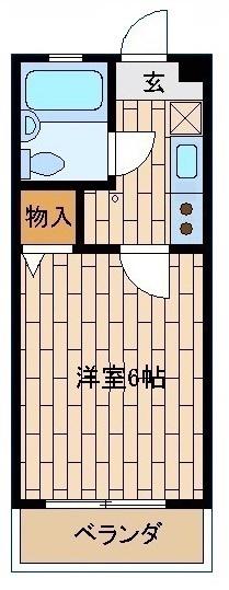 コーポナミキ(1K/2階)の間取り写真