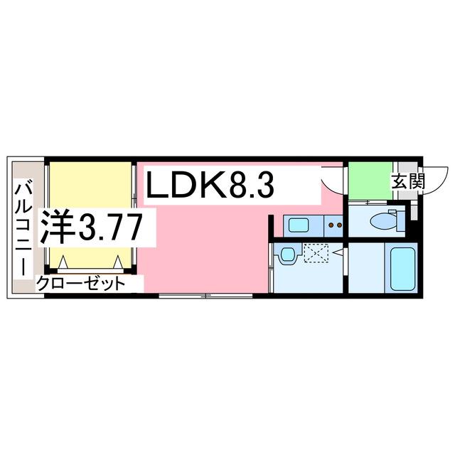 アルメリア(1LDK/3階)の間取り写真