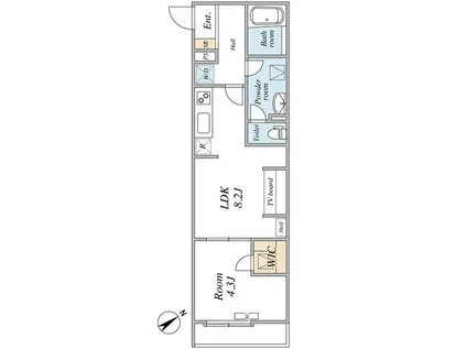 リブリ・船橋IV(1LDK/1階)の間取り写真