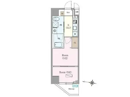 ロイジェント練馬高野台(2K/5階)の間取り写真