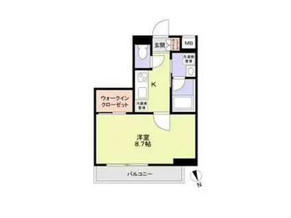 XEBEC方南町(1K/5階)の間取り写真