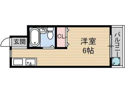 グランドール(1K/3階)の間取り写真