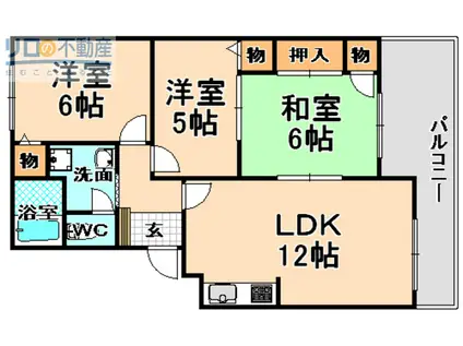 ファミール池尻(3LDK/2階)の間取り写真