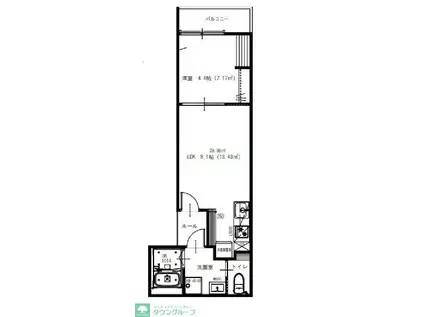 FOREST TERRACE CHIBADERA(1LDK/3階)の間取り写真