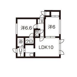 ボヌール21A(2LDK/1階)の間取り写真
