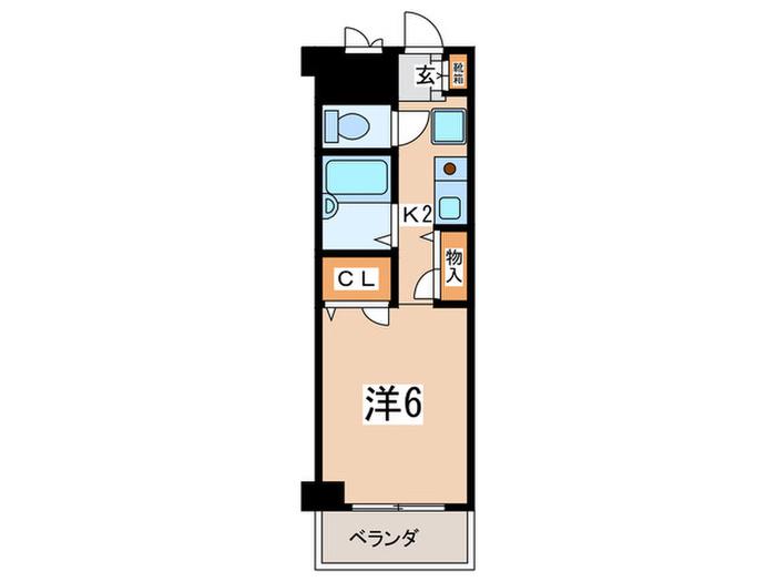 オーイシDKビル(1K/4階)の間取り写真
