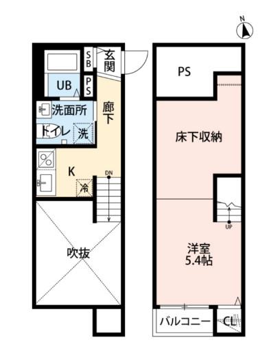 NS出水(ワンルーム/2階)の間取り写真