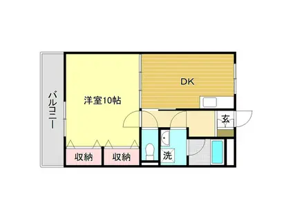 シグナルハウス(1DK/4階)の間取り写真